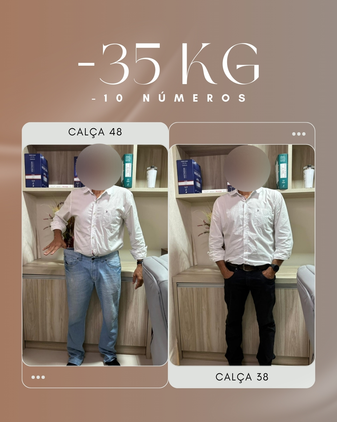 Antes e depois — Emagrecimento