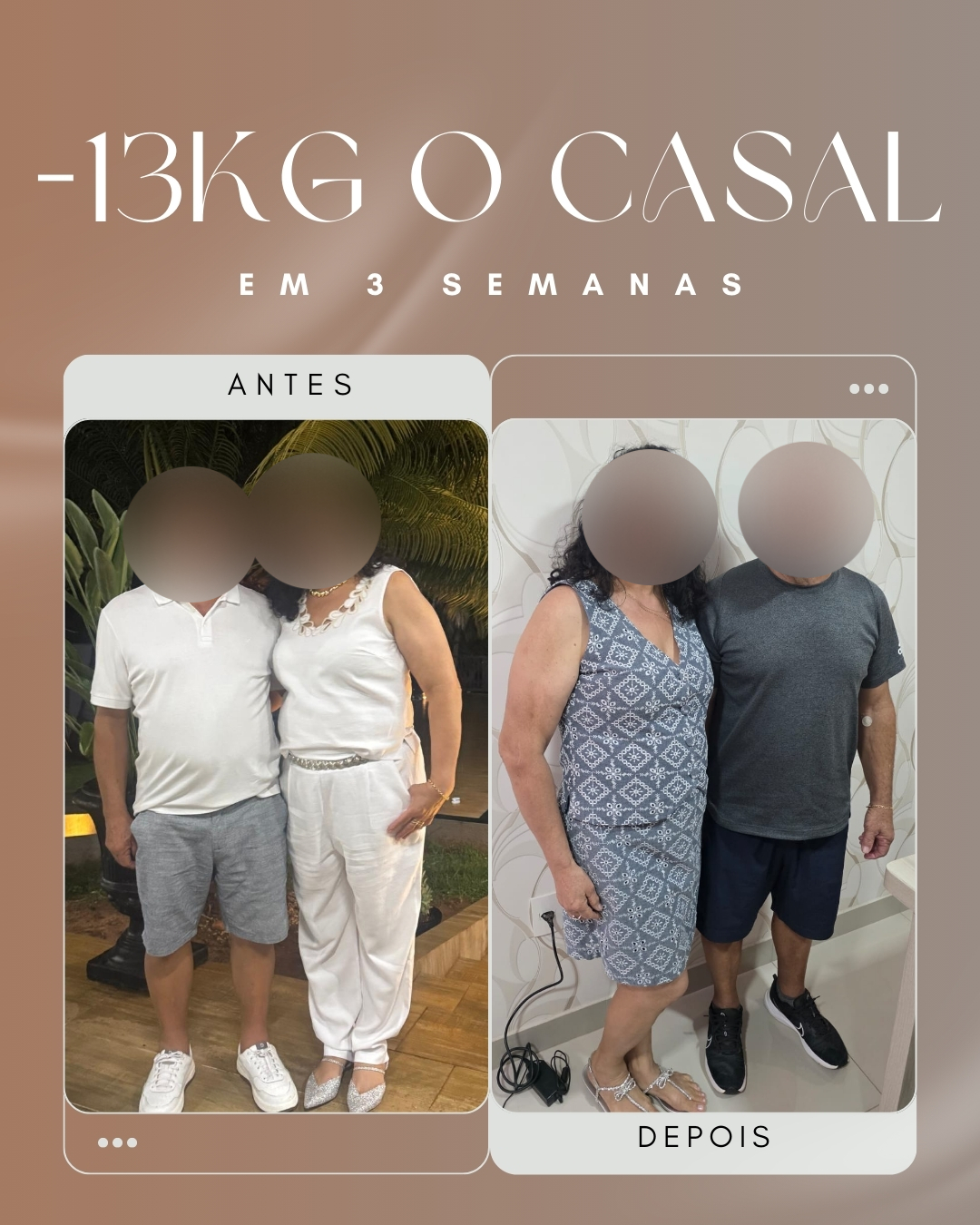 Antes e depois — Emagrecimento